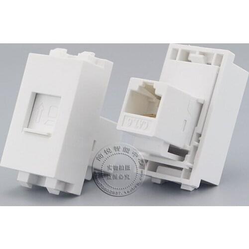 5PCS 128 Type RJ45 Cat6 Gigabit Network Information Module Connector Socket Outlet Module