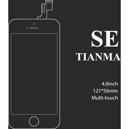 5 Pcs Display For Tianma iphone SE LCD Touch Screen Digitizer Assembly+ LCD+Frame+Camera Parts for mobile phone screens