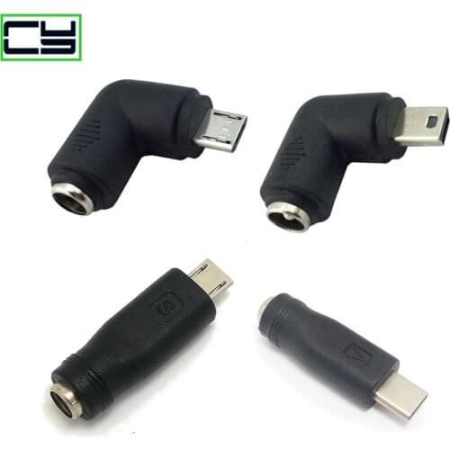 5V DC 5.5 * 2.1 mm Power Jack USB 3.1 Type C USB-C Type-c 5.5mm *2.1mm Mini USB & Micro USB DC Power Connector Adapter