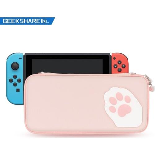 GeekShare Cat Claw Nintend Switch Lite Case Cute Storage Bag Silicone Hard Shell Cover Box For NS Lite Game Console Accessories