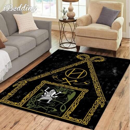 Black Cartoon Anime Carpet for Home Living Room Large Area Rug Kitchen Bedside Floor Mats Doormat Teenager Bed Room Decoration