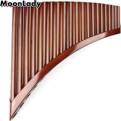 E Key Handmade Panpipes Woodwind Instrument Chinese Traditional Musical Instrument Bamboo 20 Pipes Brown Pan Flute Pan flute