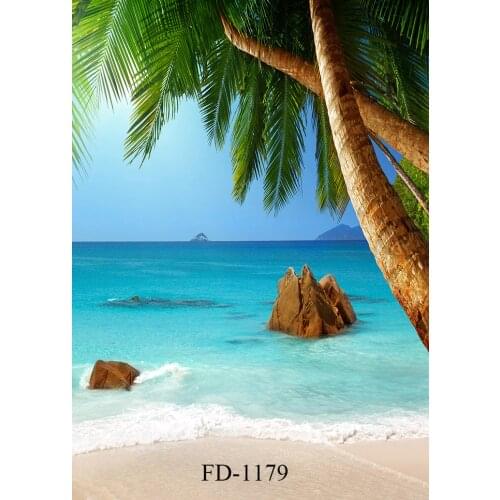 Tropical clear water blue sky island scenery sea scenery photography studio props photo background