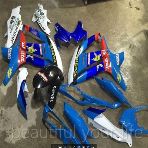 Hot sale Injection Molding Fairing kit for SUZUKI K8 K9 GSXR 600 750 2008 2009 2010 blue white gsxr600 fairings
