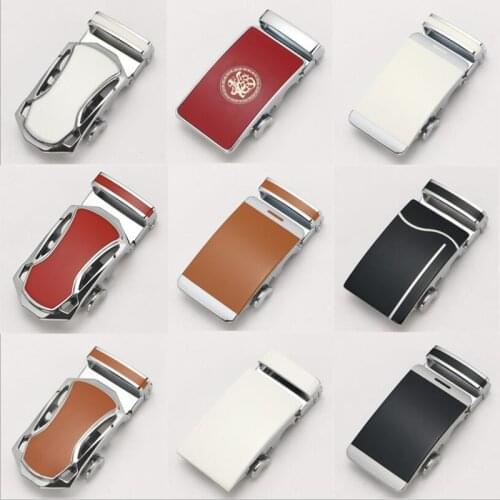 Nrw Fashion Mens Business Alloy Automatic Buckle Unique Men Plaque Belt Buckles for 3.5cm Ratchet Men Apparel Accessories Belts