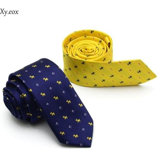 Fashion necktie unisex male lady student couple playful college cute cartoon puppy pattern tie pocket square