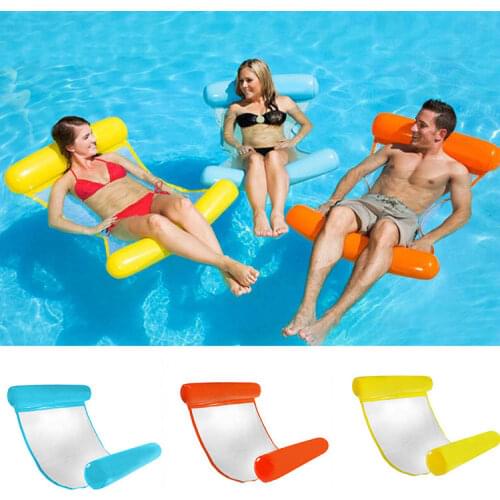 Inflatable Water Hammock Air Mattresses Inflatable Folding Floating Deck Chair for Kids&Adult Swim Pool Recliner For Summer