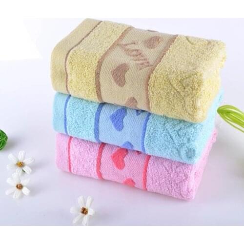 New Hot Heart Pattern Hair Face hand towel High quality 3pcs/set 34cm*75cm 100% cotton wash cloth towel New hotsale wholesale