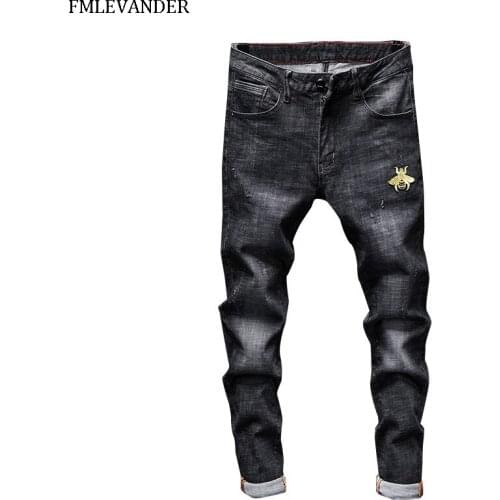 New Fashion Designer Young Mens Jeans Slim Fit Pants Homme Jeans Men
