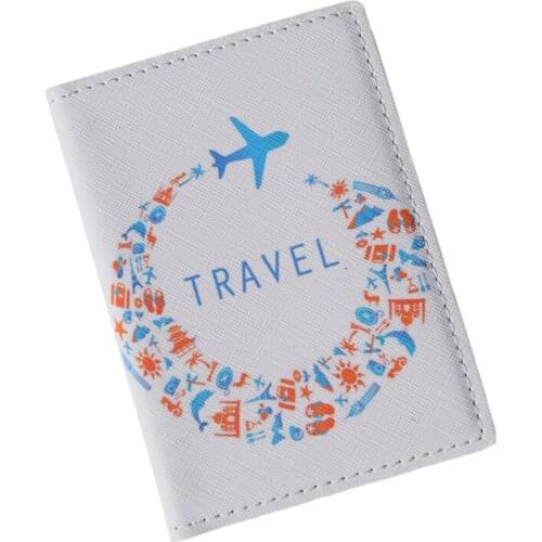 Air Plane Passport Cover Pu Leather Travel ID Credit Card Documents Holder Packet Wallet Purse Bags Pouch drop shipping