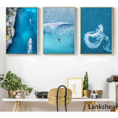 Scandinavian Style Landscape Art Canvas Painting Sea Wall Art Pictures For Living Room Acrylic Paints Decoration Home Posters
