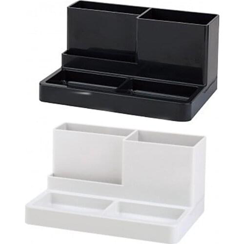 Pen Pencil Student Stationery Holder Office Home Plastic Desktop Storage Box