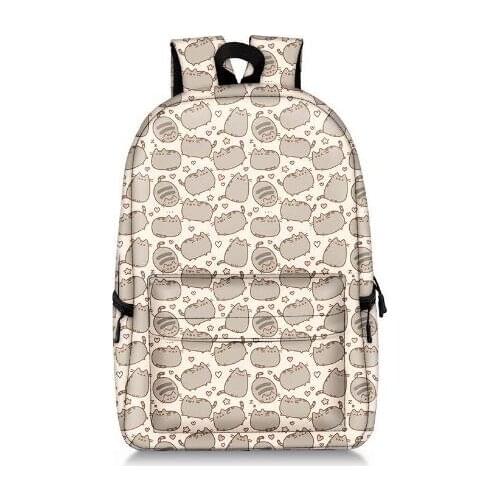 Pusheen Cat Printing Backpack Anime Kawaii Bag Schoolbag Backpack Nylon Travel Rucksacks Cartoon School Bags for Teenage Girls