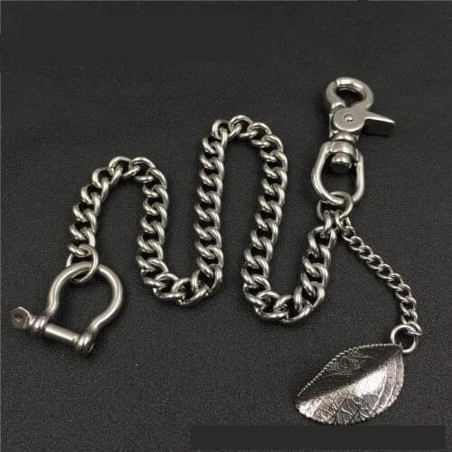 DIY leather craft jeans trousers decoration snap hook stainless steel metal buckle