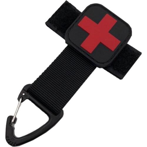 Tactical Molle Ribbon Keychain Knapsack Nylon T-shaped Triangle Backpack Waist Bag Fastener Hook Buckle