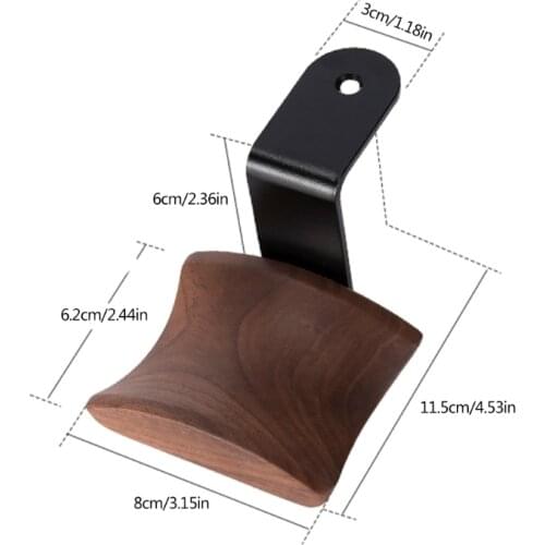 Universal Headphone Stand Holder Z-shape Wall-mounted Wood Headset Hanger Hook W8ED