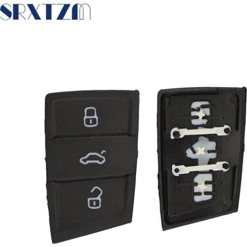 Replacement Rubber 3 Buttons Flip Car Key Pad Fob For Golf 7 4 5 Mk4 6 For Skoda Octavia For Seat Leon Ibiza Altea