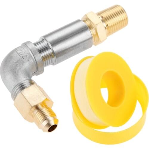 1set 150K BTU 1/2" Air Mixer Elbow Propane Nozzle Sprayer Valve Propane Gas Fire Pit Stainless Steel Brass Capacity Right Angle