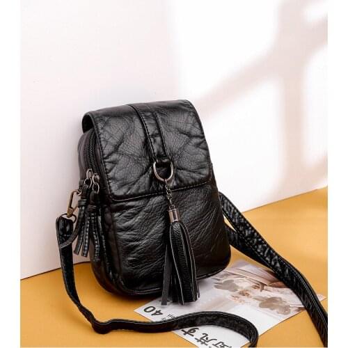 1 PCS New mini handbags ladies all-match messenger bag designer PU leather shoulder bag female handbag mobile phone bag