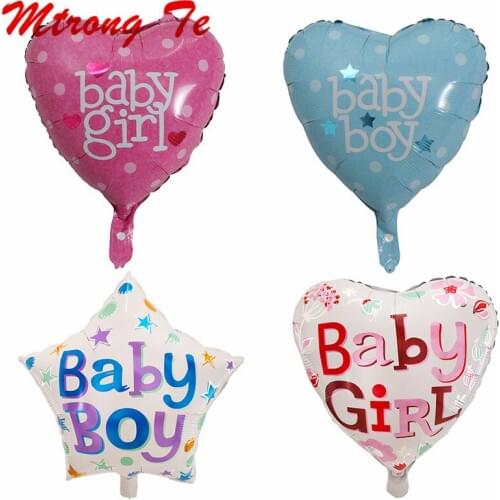 10pcs 18inch Baby Boy Baby Girl Foil Helium Balloons for Baby Shower Birthday Party Decorations Kids Toys Air Globos Supplies