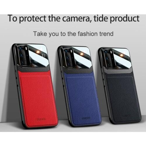 100pcs/lot Back Phone Case For Huawei Enjoy 10 Plus Honor Play 4T Pro Y9 Prime P Smart Z 2019 Organic PC Grained Leather Cover