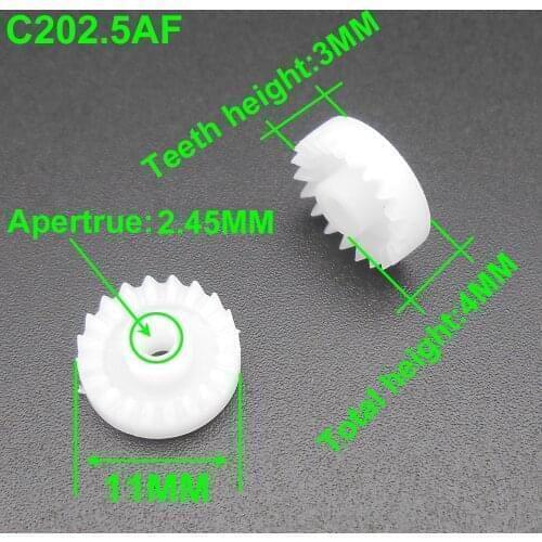 10000PCS 0.5M 20T Plastic Crown Gear 0.5 Modulus 20 Teeth Front Aperture Hole 2.5mm 2.45mm Tight Distribution 4MMX11MM C202.5AF