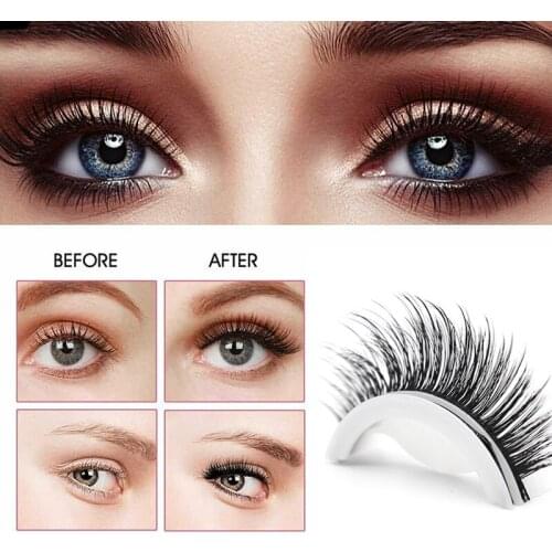 Glue-Free 3D False Eyelash Extensions Self-Adhesive Reusable Nature Long Eyelash KG66