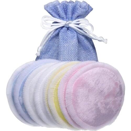 8PCS Washable Makeup Remover Pads Reusable Bamboo Cotton Pads Cleansing Pads Facial Skin Care Nursing Pads Skin Cleaning