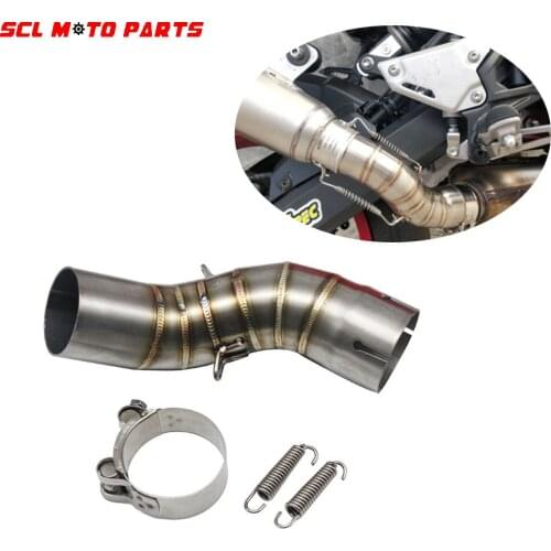 ALconstar-Racing Motorcycle 51mm Exhaust Pipe Middle Link Pipe Full System Connect Pipe For Kawasaki Z900 2017 2018 Fit