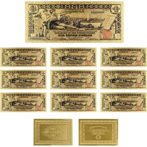 Us Gold Banknotes Notes Reserve Bill Currency Money Non Paper Federal Us Bussiness Gift