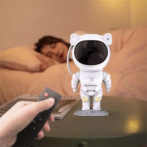 Astronaut Starry Sky Projector USB Remote Control Timing Decoration Table Lamp LED Romantic Night Light Childrens Holiday Gift