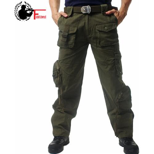 Tactical Pants Mens Multi Pocket Trousers Casual Combat Military Work Pants Cotton Army Clothing Camouflage Cargo Pants Male