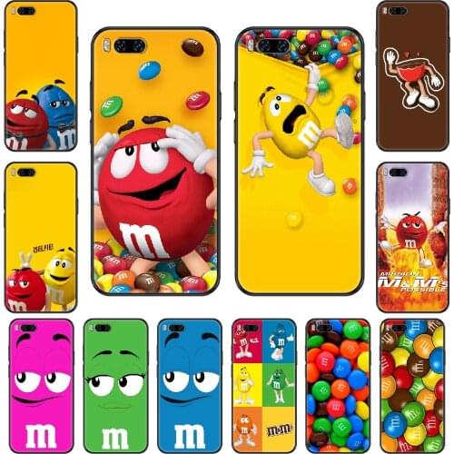 M&Ms Chocolate Phone case For Xiaomi Mi 6 8 9 A1 2 3 Max3 Mix2 Mix2S X T Lite Pro black tpu cell cover fashion back soft