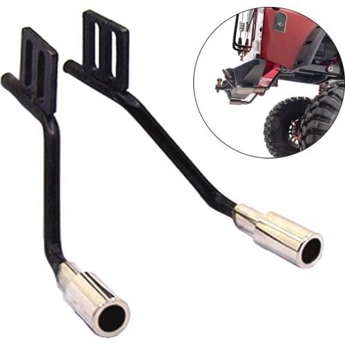 2Pieces 1/10 Scale RC Crawler Car Body Parts Metal Exhaust Pipes for RC Car Axial SCX10 -4 Replacement Parts