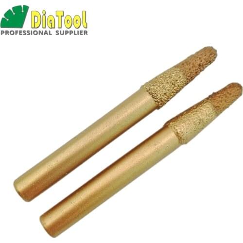 SHDIATOOL 2PK CNC STONE Engraving Bits, Stone Carving Tools, 10-6/30mm Tapper Ball-end Cutter, Shipping Free