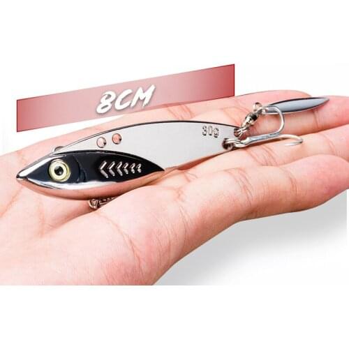 VIB Sequin 7g 10g 15g 20g 30g Long Throw Sheet Bionic False Bait Light Seawater Blood Tank Double Hook Rotating Noise Sequin