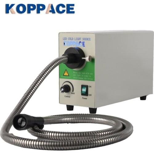 KOPPACE 1200mm Long Microscope Adjustable LED Fibre-Optical Cold Light Source Color Temperature 5500K 85-265V/AC 50/60HZ