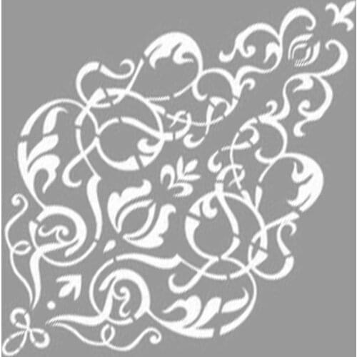 Complex Tulip Damask Stencil Design, Painting Template 30x30 Cm, Walls, Tiles, furniture For Easy and Practical Pattern Application