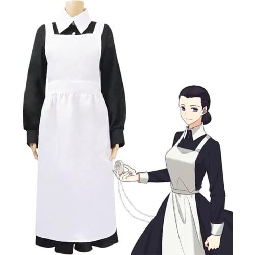 Anime The Promised Neverland Isabella Cosplay Costume Cafe Black Maid Dress Themed Restaurant Maid Uniform