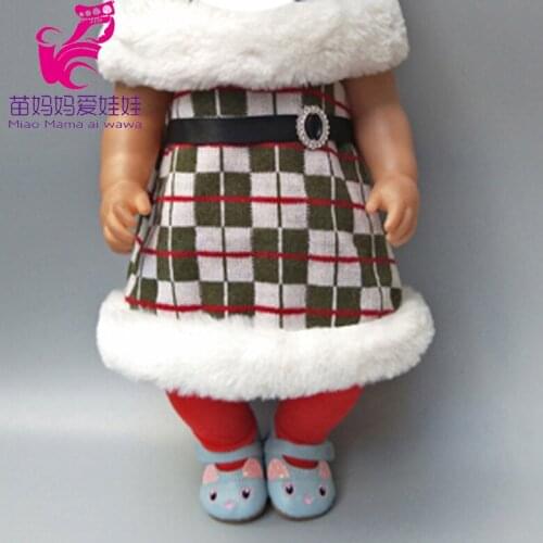 Doll Baby doll lattice thick dress legging for 18 inch doll outfit Baby girl Christamas New year gift
