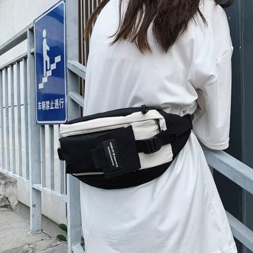 Fashion Men Chest Bag Casual Crossbody Bag Hip Belt Pack Travel Multi-Function Waist Pack Nylon Phone Pouch Cigarette Purse