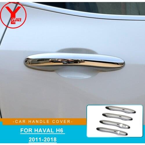Tuning Car Door Handle Cover Trim Molding Overlay For Haval H6 2011 2012 2013 2014 2015 2016 2017 2019 Car Protective Decoration