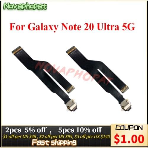 Novaphopat Charging Flex for Samsung Galaxy Note 20 Ultra 5G USB Dock Charger Port Connector Flex Cable + tracking