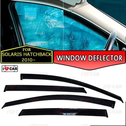 Window deflector for Hyundai Solaris Hatchback 2010-2017 car window deflector guard vent sun rain visor cover car styling decor