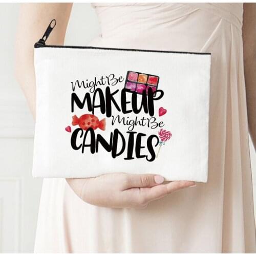 Personalized Pouch Cute 2021 Makeup Bags Canvas Storage Bag Cosmetic Bags Proposal Gift Day of Mother Pencil Bags