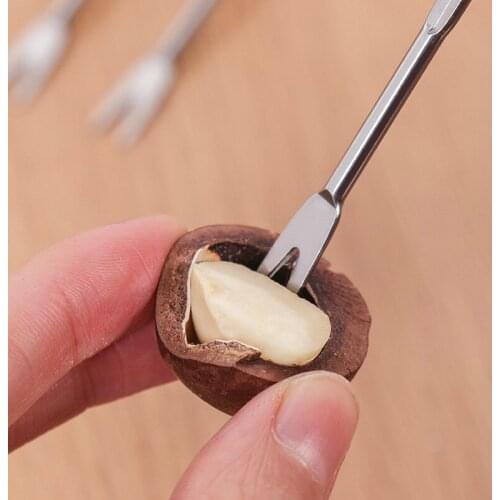 Eat crab tools with needles seafood needles to clean needles fruit fork home stainless steel walnut needle crab needles