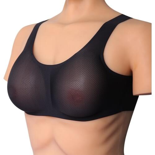 400g AA Cup Sillicone Fake Breast With Bra Underwear Bust Enhancer For Small Chest Women Counterfeit Female Drag Queen Props