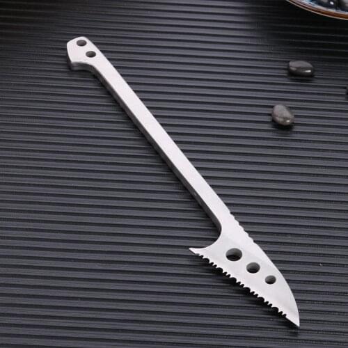 EDC Fish Scale Scraper Harpoon Stainless Steel Fish Skin Scraper Gadgets Sheath Multi-Functional Survival Knife