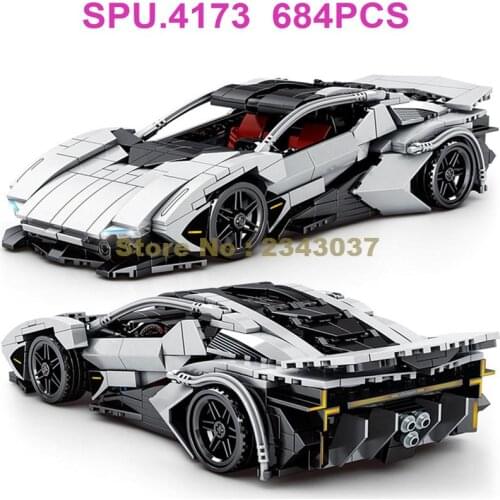 Sy8313 684pcs Technology Speed Racing Car Sportscar Supercar Pull Back Building Blocks Toy