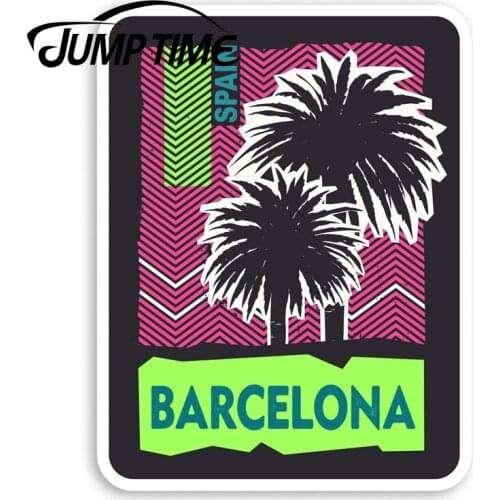 Jump Time Barcelona Spain Vinyl Stickers - Travel Holiday Sticker LuggageDecal Car Window Bumper Car Accessories